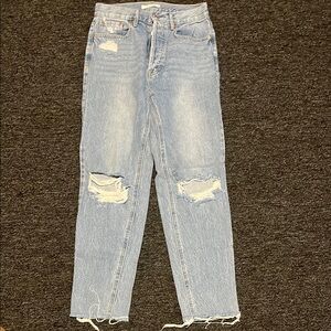 Distressed Light Blue Jeans
